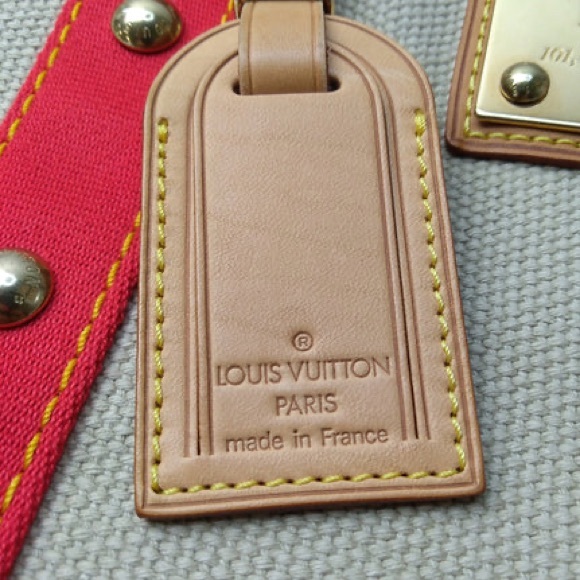 Louis Vuitton Accessories Authentic Louis Vuitton Leather Luggage Name Tag Poshmark